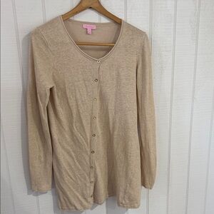 Lilly Pulitzer Beige Cardigan Sweater